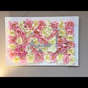 Custom flower wall room decor